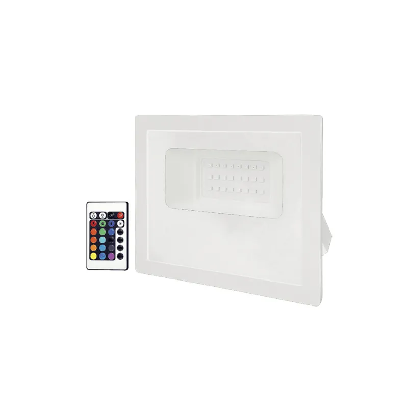 Refletor Taschibra, Led, Tr Slim, 10w, RGB, Branco - Bivolt