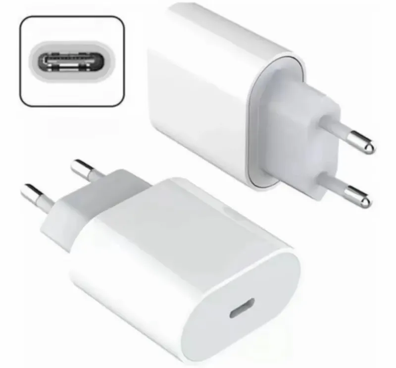 Carregador De Tomada Usb-c Carga Rapida Para Ipad E Iphone, 20w, Turbo