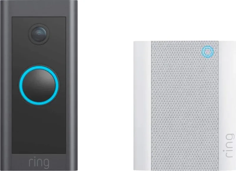 Ring - Campainha De Vídeo Inteligente Wi-fi - Com Fio Com Campainha - Preto-b09nldyghq
