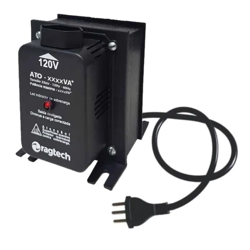 Transformador Ato 2000 Entrada 220v, Saída 120v, Ragtech