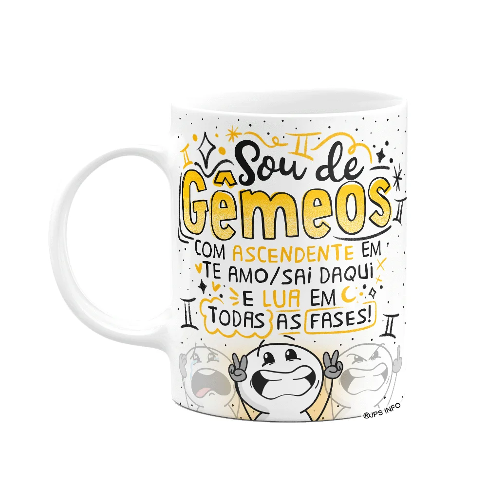Caneca Funny Signos Gêmeos 325ml