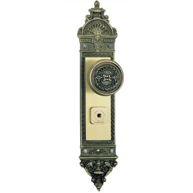 Fechadura Externa Quadrichave Tetra 55mm Latão Colonial Romano Com Espelho 55-001 Lo Lockwell