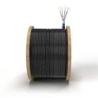 Cabo De Rede F-utp Cat5e 100% Cobre 305m Preto Com 4 Pares 24awg Banda 100mhz Capa Anti-chama Uso Externo