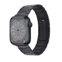 Pulseira De Titanium Click Para Apple Watch 42/44/45/46/49mm, Iplace, Preta