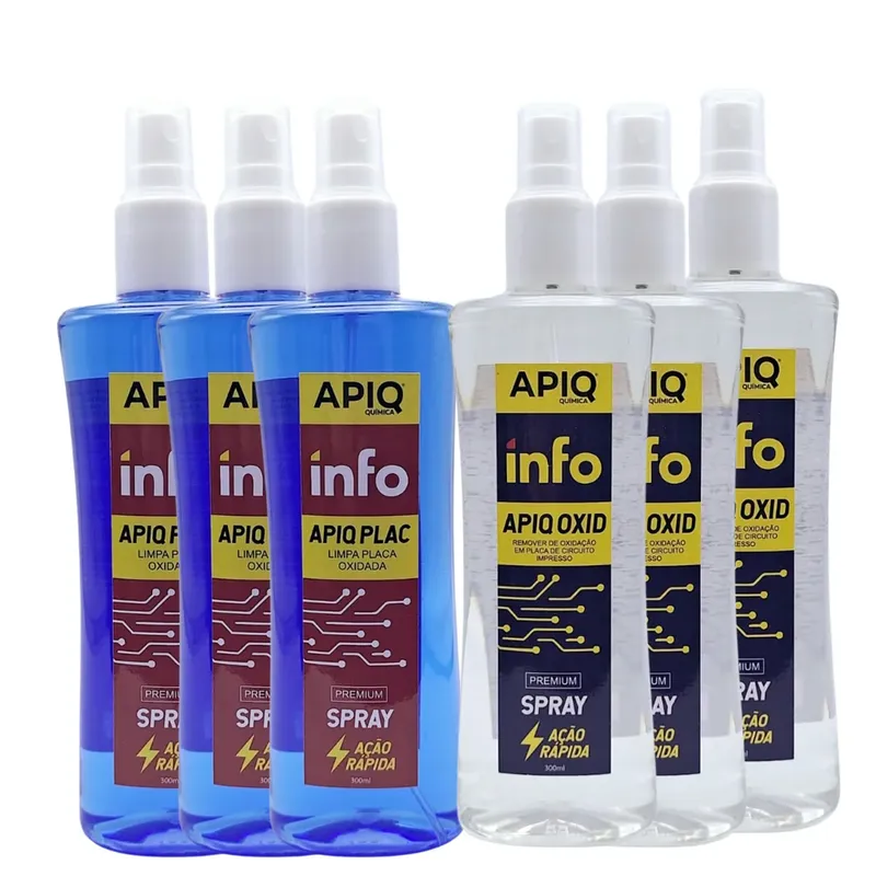 Kit Solução Para Limpeza De Placa Oxidada Leve E Pesada Com 6 Unidades