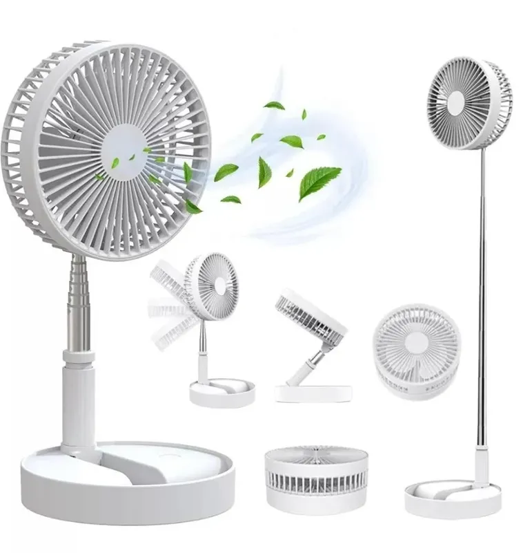 Ventilador Portátil Silencioso Dobrável Retrátil Com Bateria Aro 20 Cm Bm-f917