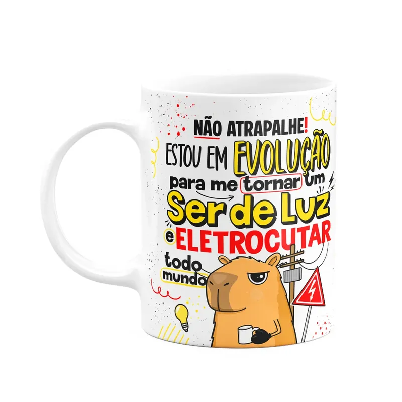 Caneca Divertida Capivaras - Estou Em Evolução
