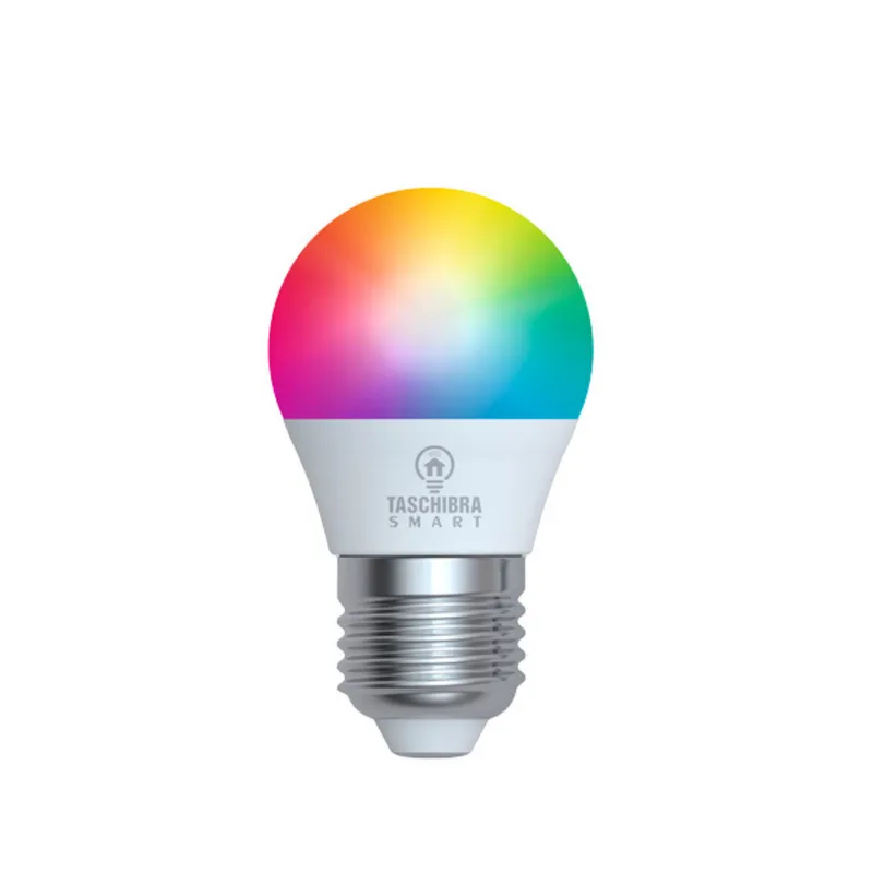 Lâmpada Led Smart, Wi-fi, Inteligente, Bolinha 6w, E27 RGB - Taschibra