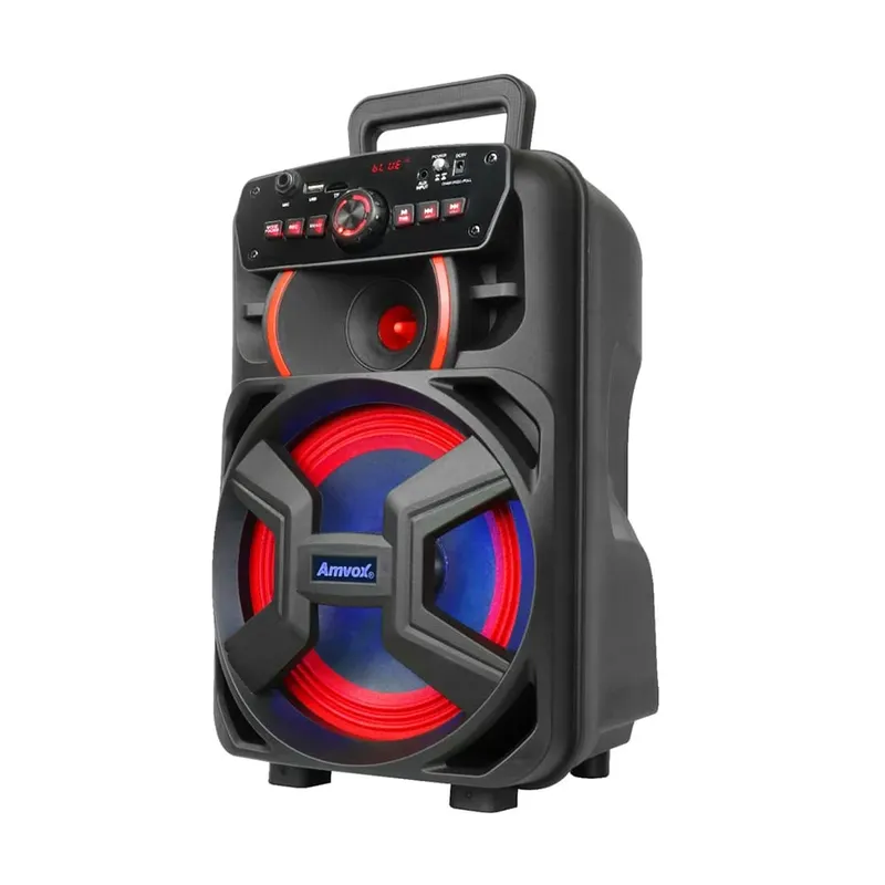 Caixa De Som Portátil Bluetooth Com Led Amvox Aca 221 Gigante Ii- 220w Rms