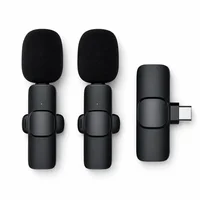 Microfone Lapela Wireless Duplo Tipo C Som Profissional