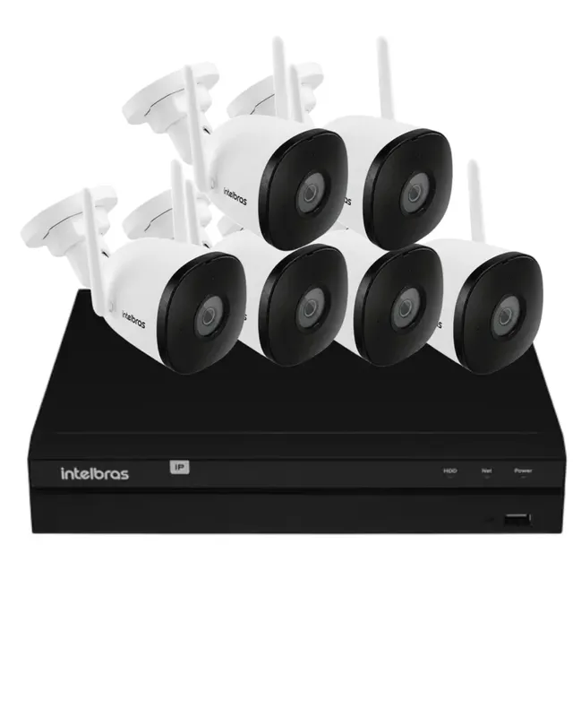 Kit 6 Câmeras Intelbras Im5 Full Hd Nvd 1408 Intelbras Sem Hd.