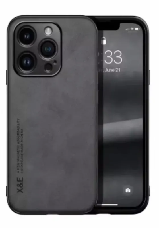 Capinha Luxo Couro Camurça Antichoque Para Iphone 16 Pro Max