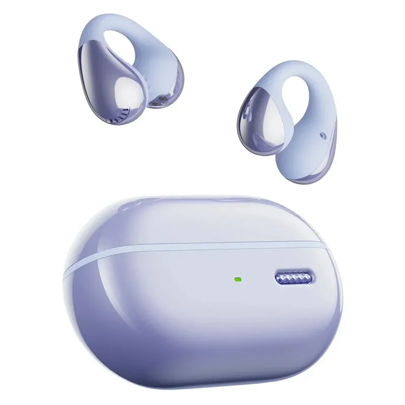 Fone De Ouvido Soundpeats Pearlclip Pro Wireless 24 Horas De Som, Bluetooth 5.4 Proteção Ipx5 - Roxo