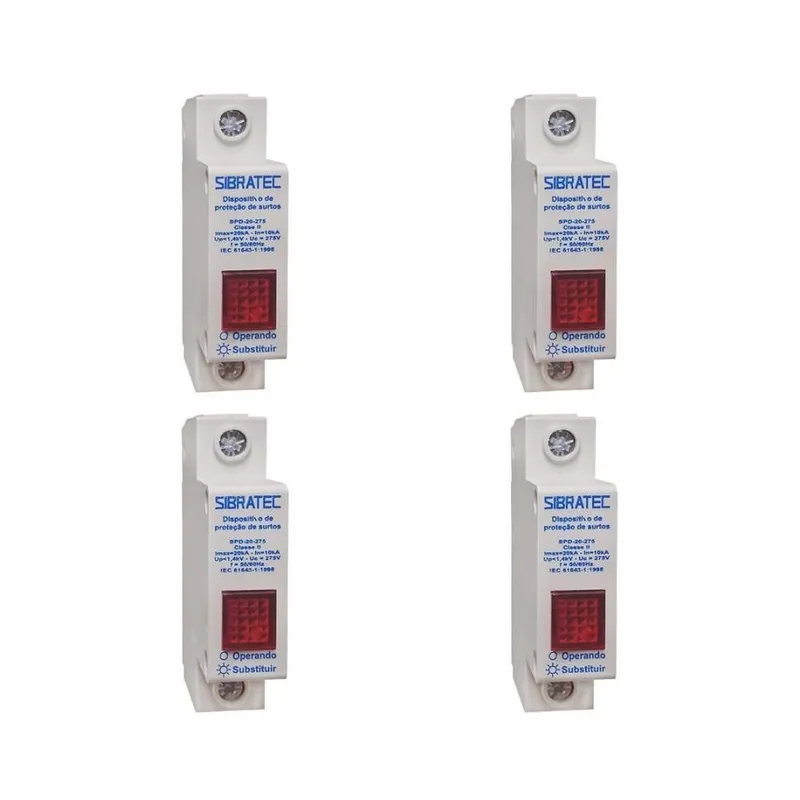 Kit Dps Protetor De Surto MonoPolegadasar | 10-20ka 275v | Classe Ii 10 Pçs