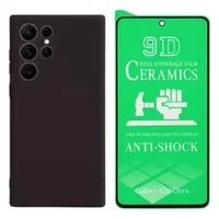 Capa Silicone Aveludada + Película Cerâmica 9d Para Samsung Galaxy S26 Ultra 5g