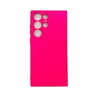 Capa Samsung S23 Ultra Protege Ao Redor Da Câmera Silicone Aveludada Colorida Case Capinha Anti Impacto S23 Ultra:pink