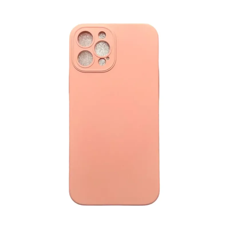 Capa Iphone 12 Pro Max Silicone Aveludada Protege Câmera Colorida Capinha Anti Impacto Iphone 12 Pro Max:rosa Bebê
