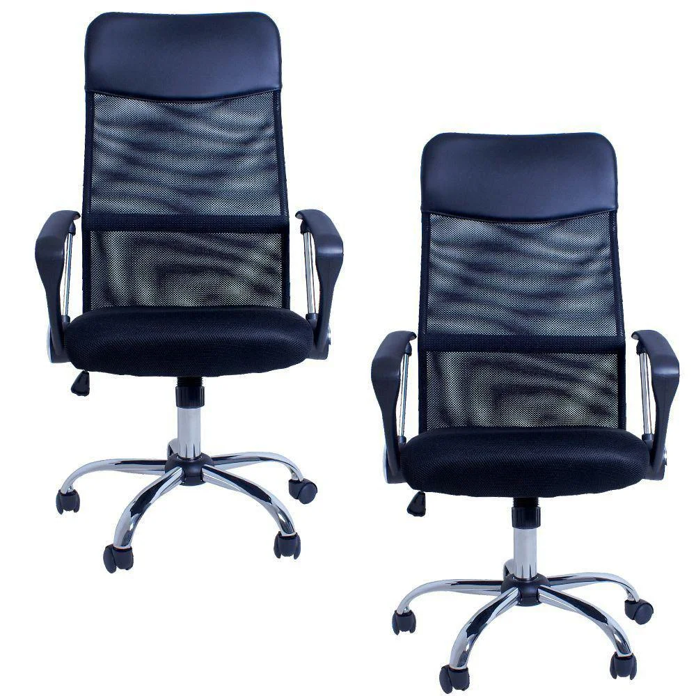 Kit 02 Cadeiras Excellence Office F03 Preto