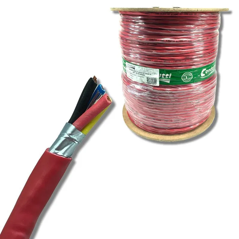 Cabo Alarme De Incendio 2x0,75mm + 2x1,50mm Vm 4 Vias Bobina 300m - Condutti