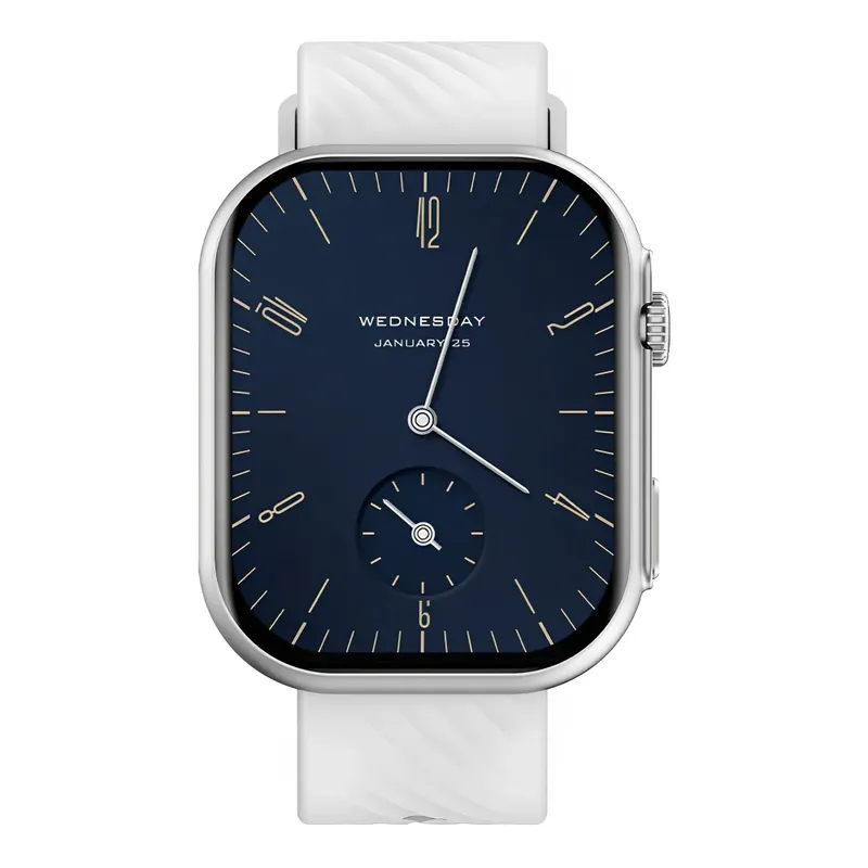 Relógio Smartwatch Bluetooth Zwear Tela 2.01 Pol. Prata