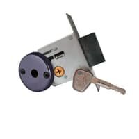 Fechadura Auxiliar F-2000 Trava De Segurança Tetra Chave Roseta Redonda Preta 40mm Aliança