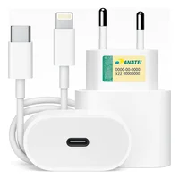 Carregador Turbo 30w Para Iphone 8 X Xr 11 12 13 14 Pro Max Branco
