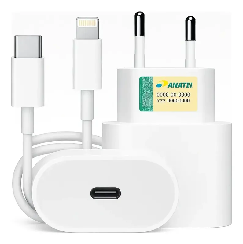 Carregador + Cabo 30w Turbo Tipo-c Para Iphone X 11 12 13 14 Branco