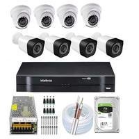 Kit 8 Câmeras Segurança 2 Mp Full HD + Dvr Intelbras 8ch + HD 2TB