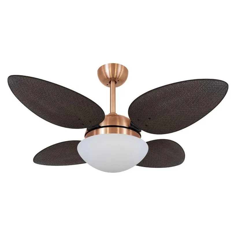Ventilador De Teto Volare Bronze Vr42 Petalo Palmae Natural 127V