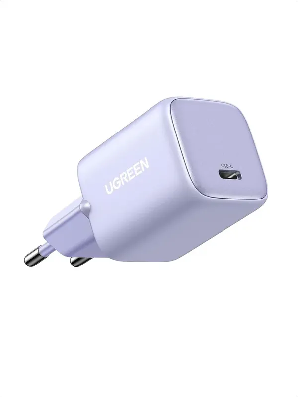 Carregador Usb-c Ugreen Nexode 30w Gan Suporta 25w 20w (roxo)