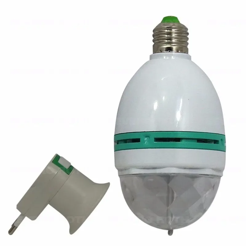 Lâmpada De Led Giratória Para Festa Com Adpatador De Tomada