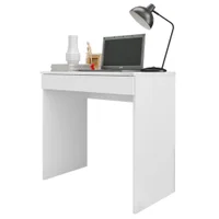 Mesa Escrivaninha Para Notebook 80cm Com 01 Gaveta Branco