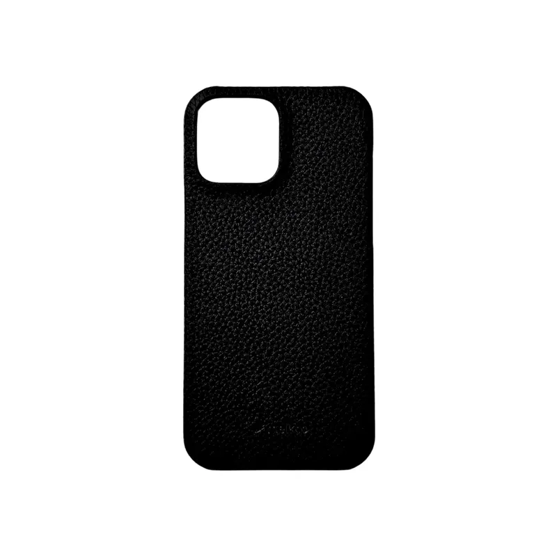 Capa De Couro Para Iphone 13 Pro Max - Preto
