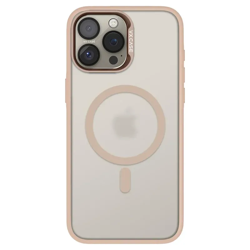 Capa Magsafe Para Iphone 16 Pro Rosé Gold Com Fundo Fosco - Titanium - Rosa