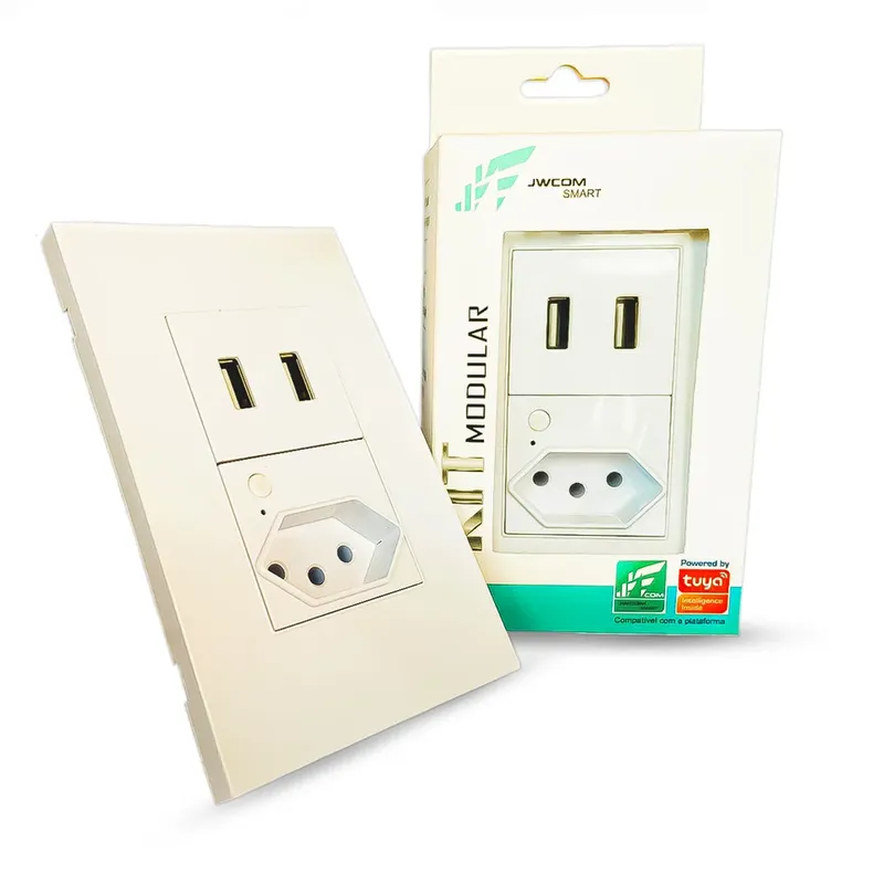 Tomada Jwcom Inteligente Alexa, Tomada Com Usb, Tomada Smart