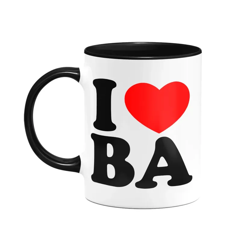 Caneca I Love Ba - Bahia - 325ml - Branca