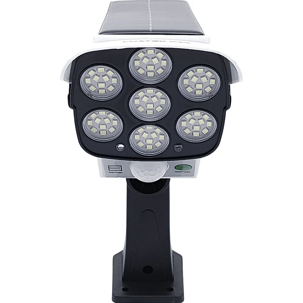 Luminária Solar Com Sensor De Movimento LED Smd 77x Com Bateria De Lítio