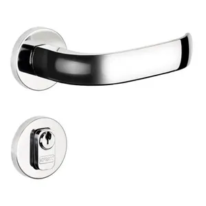 Fechadura Icaro Externa Roseta Redonda Cromada 40mm Ros22 (40x53 Oval Py53) Soprano