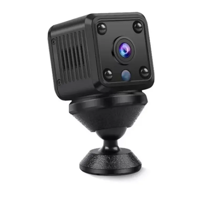 Mini Camera De Segurança Wifi Sem Fio Com Suporte Magnético