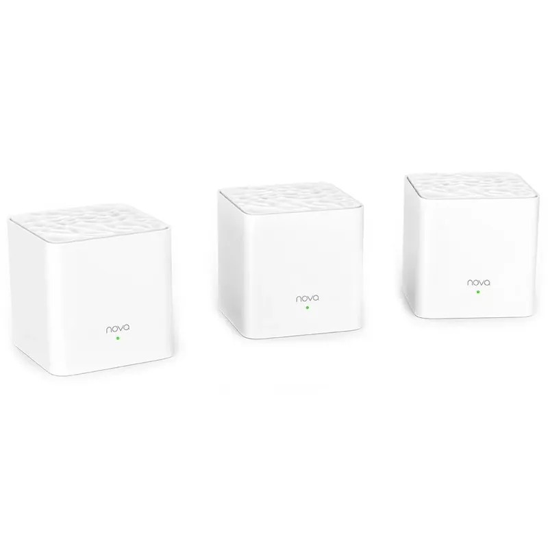 Kit 3 Peças Roteador Wi-Fi Tenda, NOVA MW3, Rede Mesh, AC1200 Mbps, Dual Band 2.4Ghz e 5.0Ghz, Bivolt