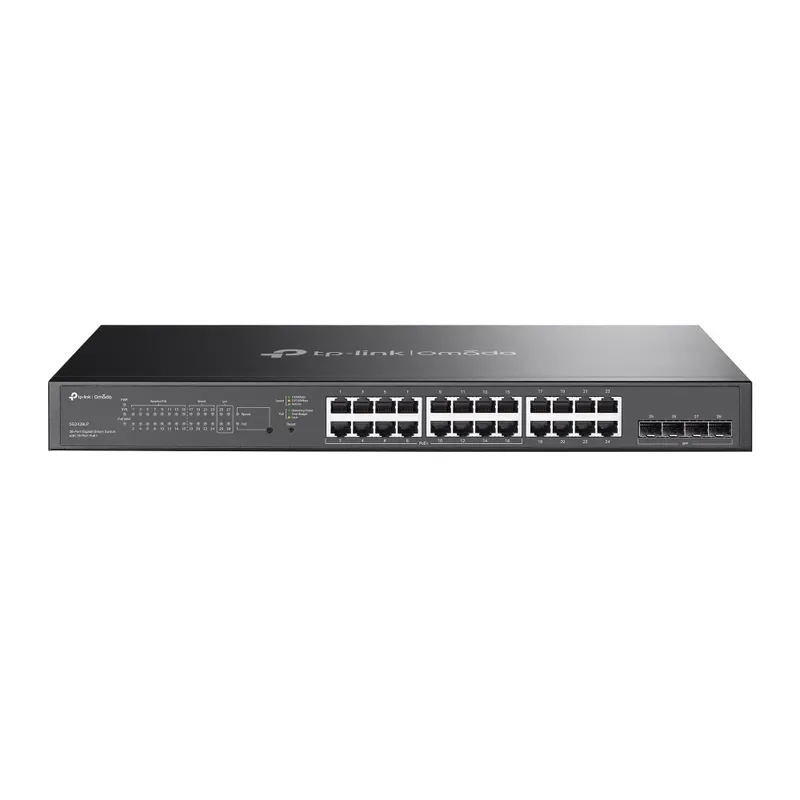 Switch Smart 24 Portas Tp-link Gigabit C/16 Portas Poe+ C/4 Slots Sfp - Tl-sg2428lp
