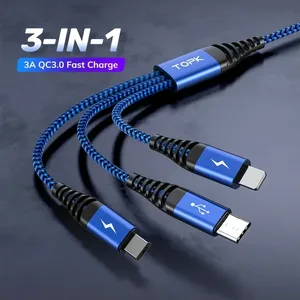 Cabo Usb Topk An24 Azul 1m