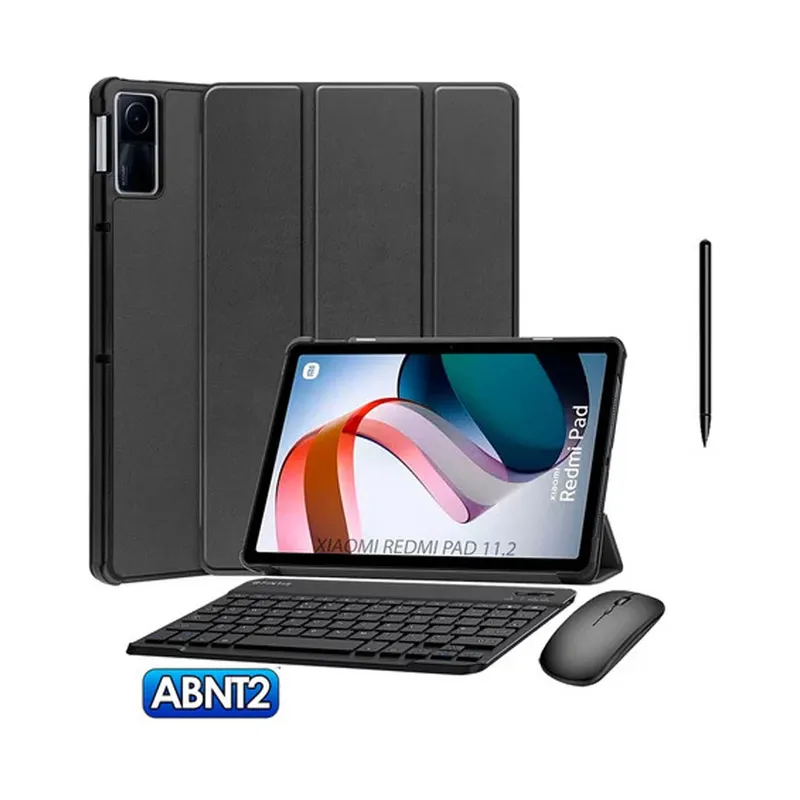 Case Smart Teclado Abnt2 Mouse Para Tablet Redmi Pad 10,61
