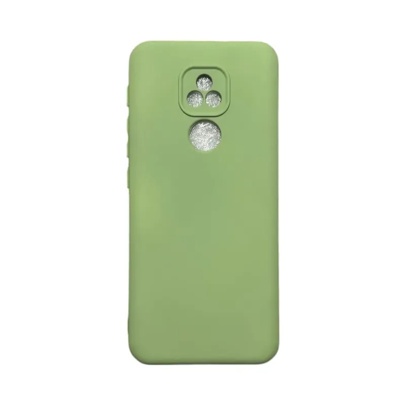 Capa Moto E7 Plus Silicone Aveludada Colorida Capinha Anti Impacto Moto E7 Plus:verde Bebê
