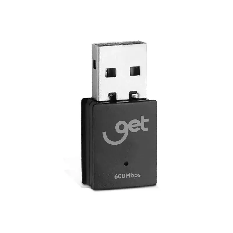 Adaptador Usb Sem Fio Wi-fi 2.4ghz E 5ghz 600mbps, 67444, Get