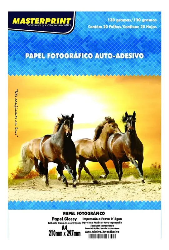 Papel Masterprint Foto Auto Adesivo 130g A4 50fls Der 4