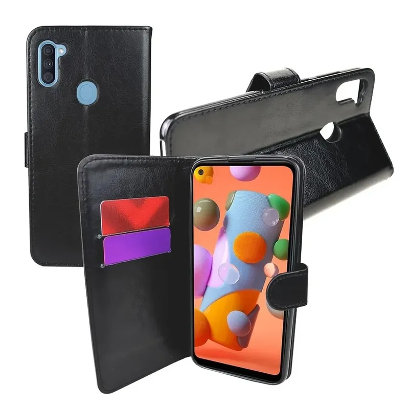 Capa Capinha Case Carteira Flip Para Samsung Galaxy A11 Preta