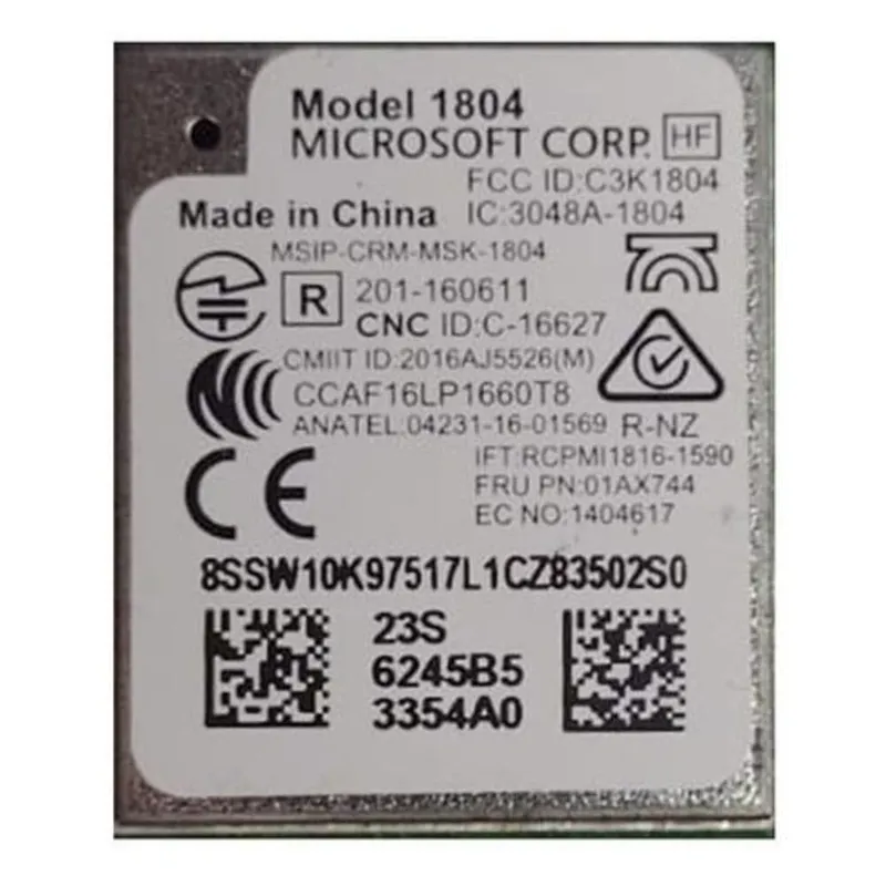 Placa Wifi 01ax744 Modelo 1804 P/ Lenovo Y720-15ikb