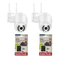 Kit Import, 2 Cameras Ip, Externo, Wifi + 2 Cartões De Memória SD, 64GB