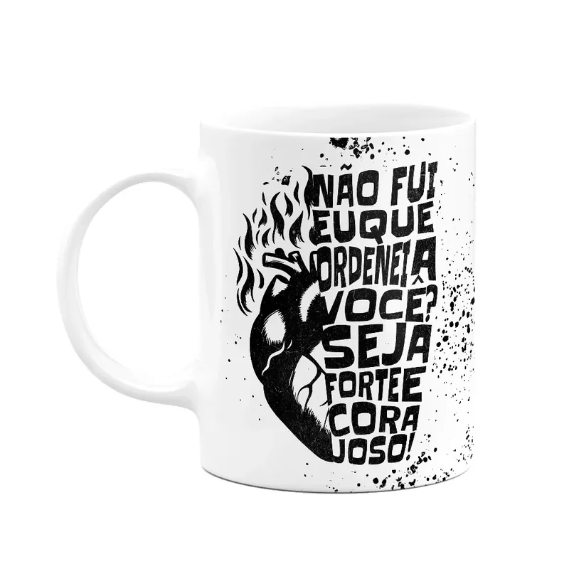Caneca Religiosa Palavra - Seja Forte E Corajoso